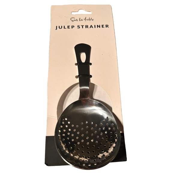 Sur La Table Cocktail Strainer Julep Strainer Slotted‎ Spoon Stainless Steel NEW - Picture 1 of 4